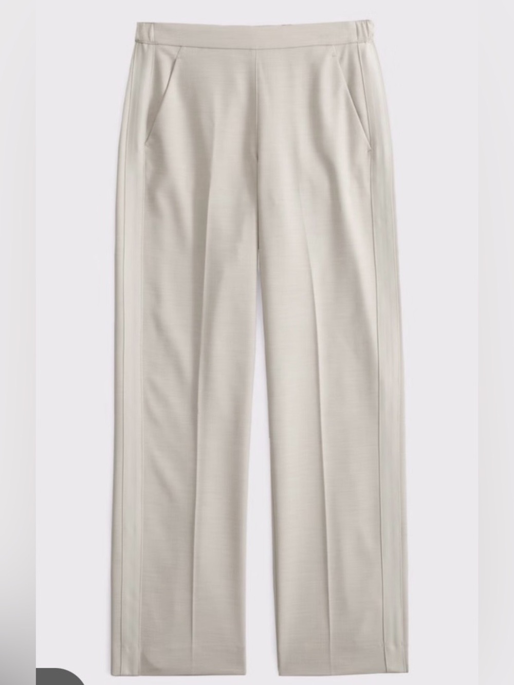 NWT Abercrombie & Fitch Cream Side Stripe Wide Leg Pants Size M